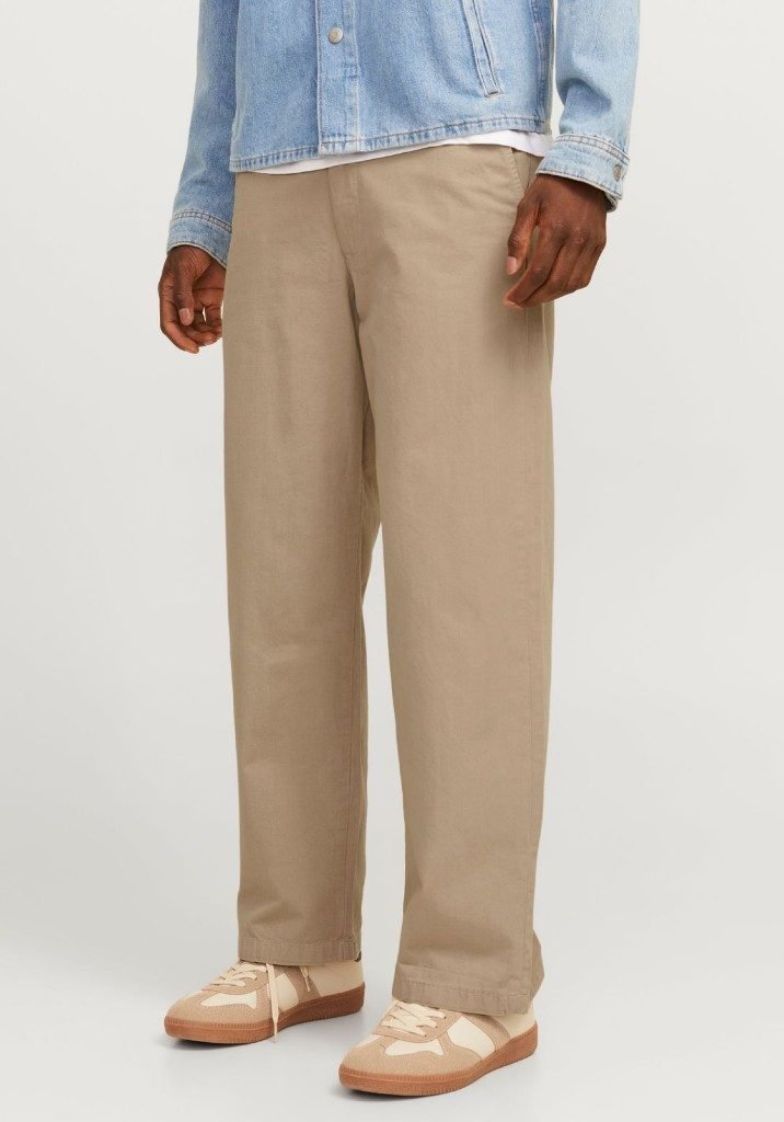 Beige cotton chinos