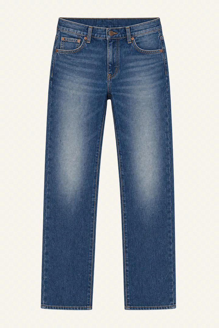 Illustrated pair of denim jeans
